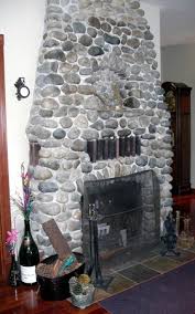 River Rock Fireplace Picture Of
