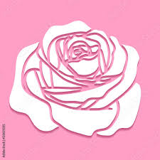 Vector Beautiful Cutout Paper Rose