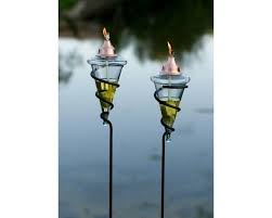 Glass Tiki Torches Outdoor Lighting