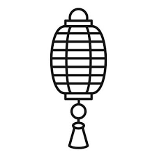 Lantern Outline Vector Art Icons And