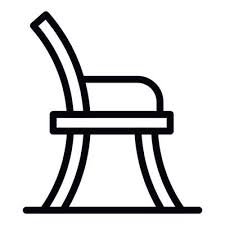 Garden Chair Icon Outline Style