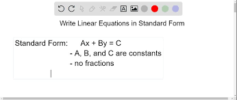 Write Equations In Standard Form