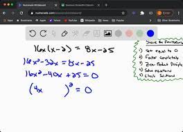 Solved Solve Equation By Factoring 16