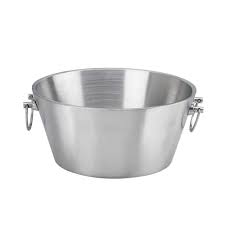 Kraftware Brushed Stainless Steel 15 Inches Doublewall Insulated Party Tub