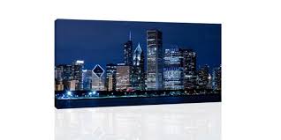 Chicago Night Skyline Canvas Or Print