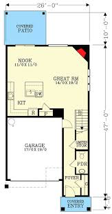 Plan 28087j 4 Bed 26 Foot Wide Modern