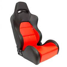 Sport Seat Eco Black Red Synthetic