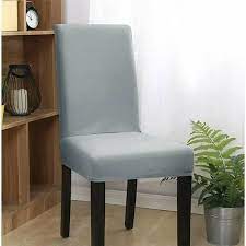 Sx Light Gray Stretch Dining Chair Cover Set Of 4