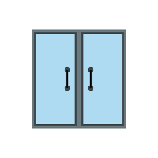 Premium Vector Double Glass Door Icon