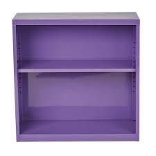 Purple Metal 2 Shelf Standard Bookcase