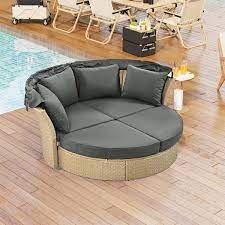 Double Daybed Round Sofa Furniture Set
