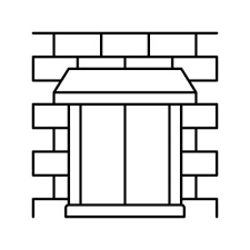 Parapet Wall Building House Line Icon
