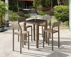 Amber Modern Outdoor Bar Set For 4 With