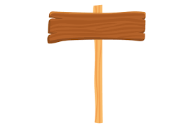 Wooden Signpost Icon Cartoon Timber