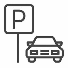 Car Hotel Parking Icon On