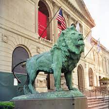 Standing Lion Sculpture Antique
