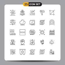 Pictogram Set Of 25 Simple Lines Of