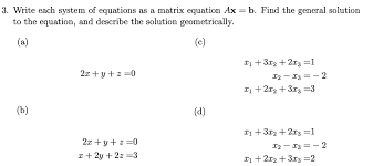 Equations As A Matrix Chegg