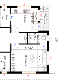 25 40 House Plan 2bhk Perfect Plan