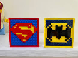 Superman And Batman Mosaic Signs Made