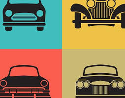 Classic Car Front View Icon Vector