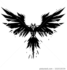 Eagle Rising Wings Logo Design Vector