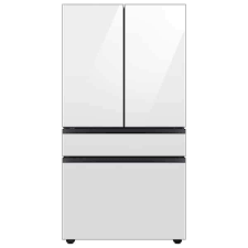 Samsung Bespoke 23 Cu Ft Counter Depth 4 Door French Door Refrigerator With Beverage Center White Glass