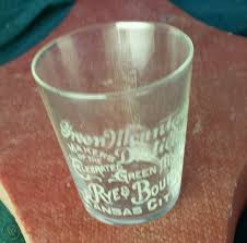 Pre Prohibition Etched Shot Glass Green