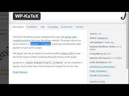 Wordpress Plugin For Latex