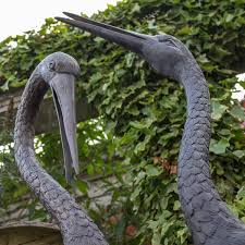 Pair Of Bronze Storks
