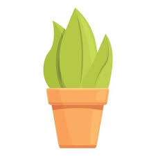 Leaf Plant Pot Icon Cartoon Vector