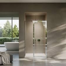 Nouveau Chrome Hinged Shower Door