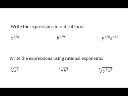 Write Rational Exponents As Radicals