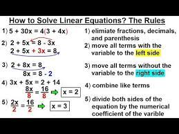 Grade 8 Worksheets On Linear Equations