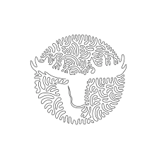 Line Drawing Of Beautiful Antlers Moose