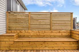 Deck Seating With Privacy Screen