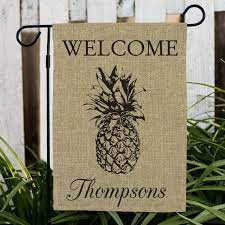 Pineapple Personalized Burlap Garden