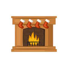 Fireplace With Red Stockings