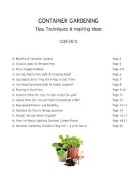 Container Gardening Tips Guide The