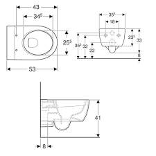 Geberit Icon Rimfree Modern Wall Hung