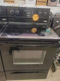 Whirlpool Black Electric Stove Glass