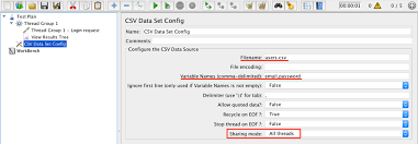 csv data set config in sharing mode