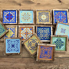 Moroccan Tile Wall Art Wood Design