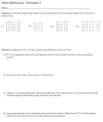 Solved Math 3260 Practice Worksheet 2