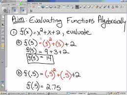 Evaluating Functions Algebraically