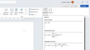 How To Write An Equation Or Formula In Word