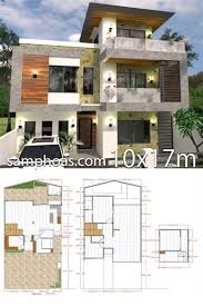 Plan 3d 5bedroom Home Design Plan 10x9m