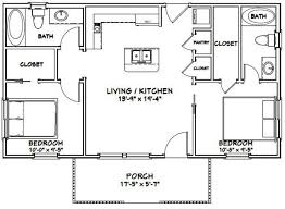 36x20 House 2 Bedroom 2 Bath 720 Sq Ft