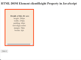 html dom element clientheight property