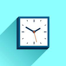 Vector Clock Icon In Flat Style